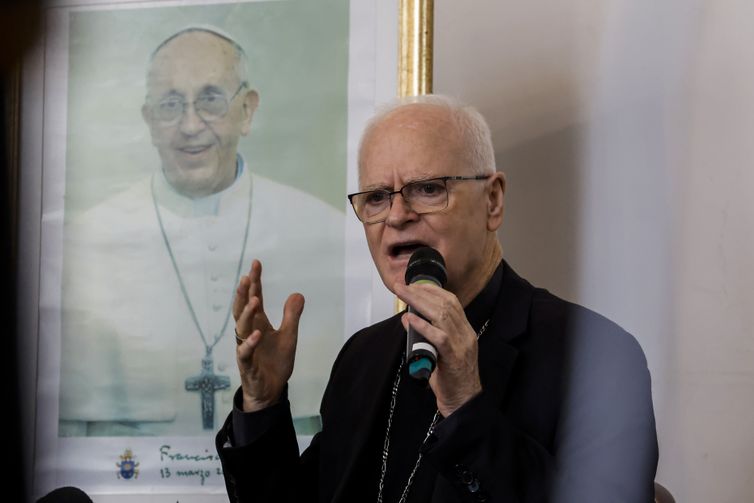 Paulo Pinto/Agência Brasil SSão Paulo (SP), 21/04/2025 - Cardeal Odilo Pedro Scherer, arcebispo de São Paulo, preside missa em sufrágio do Papa Francisco que faleceu nesta segunda-feira.
Foto: Paulo Pinto/Agência Brasil