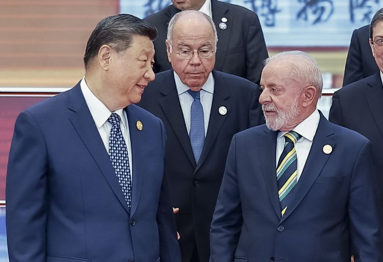 Presidente da República, Luiz Inácio Lula da Silva, durante foto oficial dos Chefes de Delegação. China National Convention Center II, Pequim - China  Foto: Ricardo Stuckert / PR