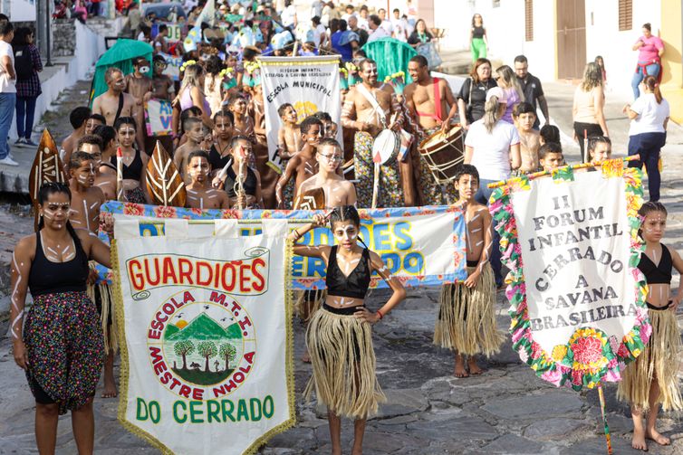 Vinicius Schmidt/Secult-GO Cidade de Goiás (GO), 13/06/2025 - Fórum Infantil do Festival Internacional de Cinema e Vídeo Ambiental (Fica) mobiliza centenas de alunos do 5º ano do Ensino Fundamental. Foto: Vinicius Schmidt/Secult-GO