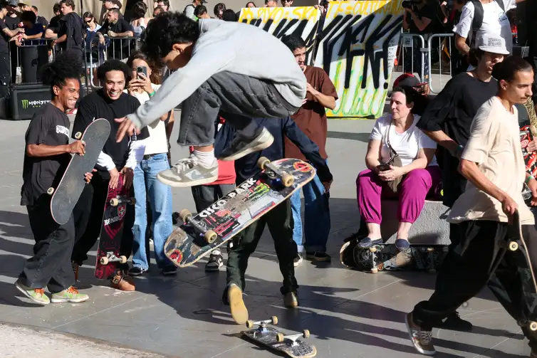 Brasília (DF), 11/07/2025 - Skatistas participam de pré-evento do Street League Skate Boarding (SLS). Foto: Antonio Cruz/Agência Brasil