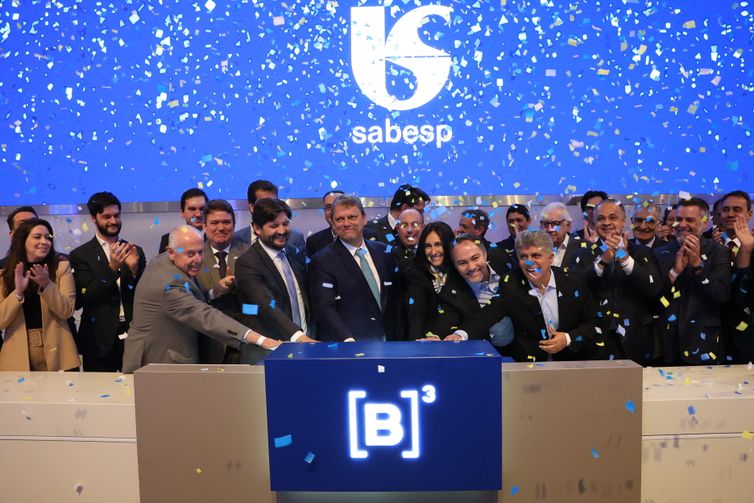 São Paulo (SP), 23/07/2024 - Cerimônia de privatização da Sabesp na Bolsa de Valores de São Paulo - B3. Foto: Rovena Rosa/Agência Brasil