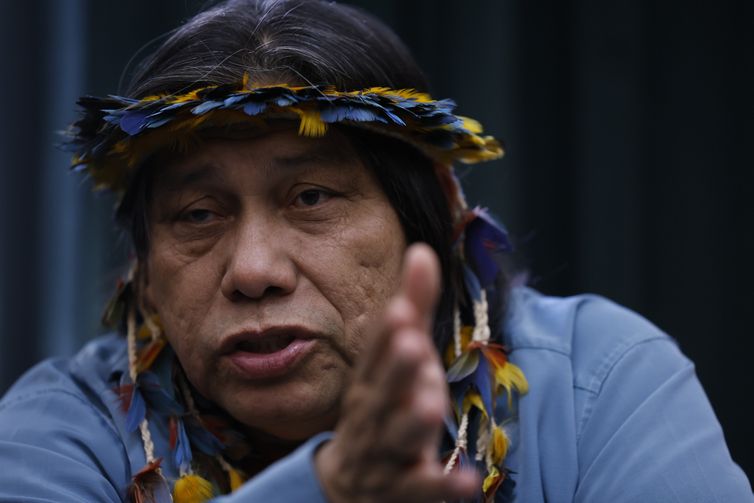 Rio de Janeiro (RJ), 13/08/2025 – Entrevista com o escritore e ativista indígena Daniel Munduruku, que participa do Clube de Leitura do CCBB. Foto: Fernando Frazão/Agência Brasil