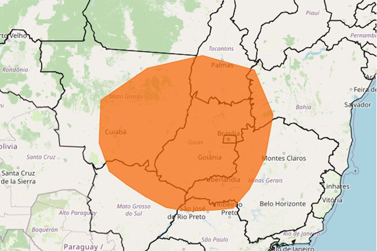 Inmet/divulgação Brasília (DF), 22/08/2025 - Alerta do inmet sobre baixa umidade. Foto: Inmet/Divulgação