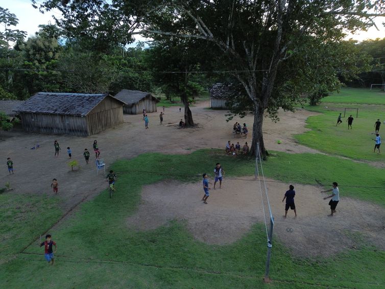 Brasnorte (MT), 09/04/2025 – Vista da aldeia Beira Rio, Terra Indígena Erikpatsa, do Povo Rikbaktsa. Foto: Fernando Frazão/Agência Brasil
