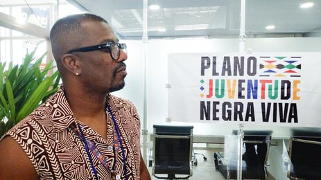 Brasília (DF), 16/09/2025 – Petrúcio Cruz, delegado na 5ª Conferência Nacional de Promoção da Igualdade Racial (Conapir) de 2025 (músico, arte-educador e servidor público no município de Caruaru, em Pernambuco)
Foto: Daniella Almeida/Agência Brasil