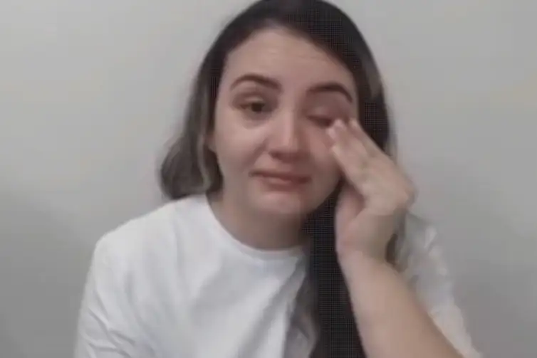 Brasília (DF), 25/04/2025 - A cabeleireira Débora Rodrigues dos Santos, mulher que pichou estátua da Justiça com batom durante os atos anti-democráticos de 08/01. Frame STF/Divulgação