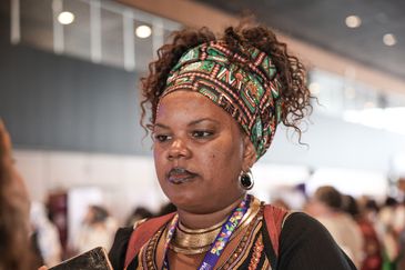 Brasília (DF), 01/10/2025 – Maria Elisâgela dos Santos na 5ª Conferência Nacional de Políticas para as Mulheres.
Foto: José Cruz/Agência Brasil