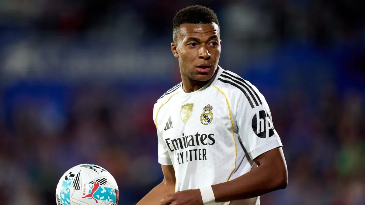 Kylian Mbappe do Real Madrid contra o Getafe.