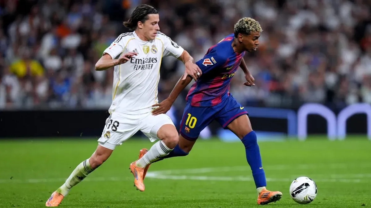 Alvaro Carreras, estrela do Real Madrid, e Lamine Yamal, destaque do Barcelona
