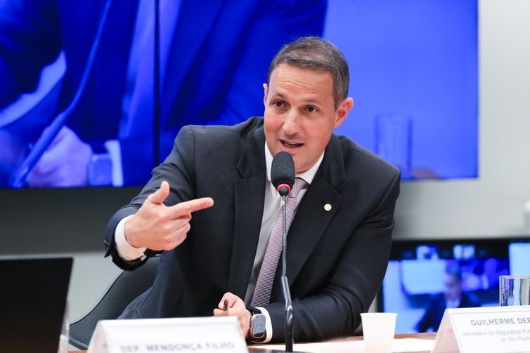 Brasília - 14/10/2025 -  Secretário de Segurança de São Paulo, Guilherme Derrite, debate PEC da Segurança Pública na Câmara Foto: Lula Marques/Agência Brasil.