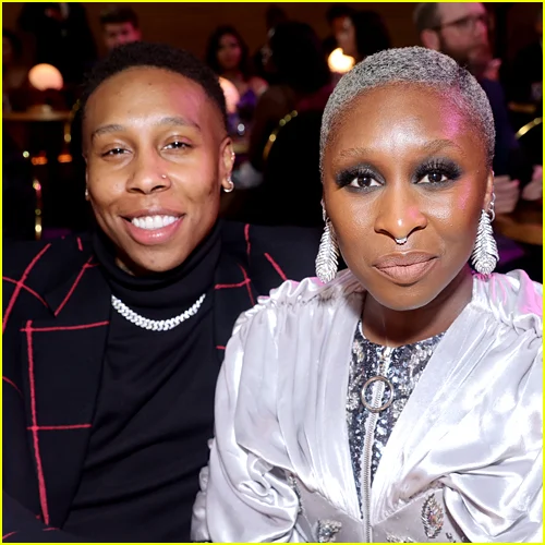 Cynthia Erivo com a parceira Lena Waithe