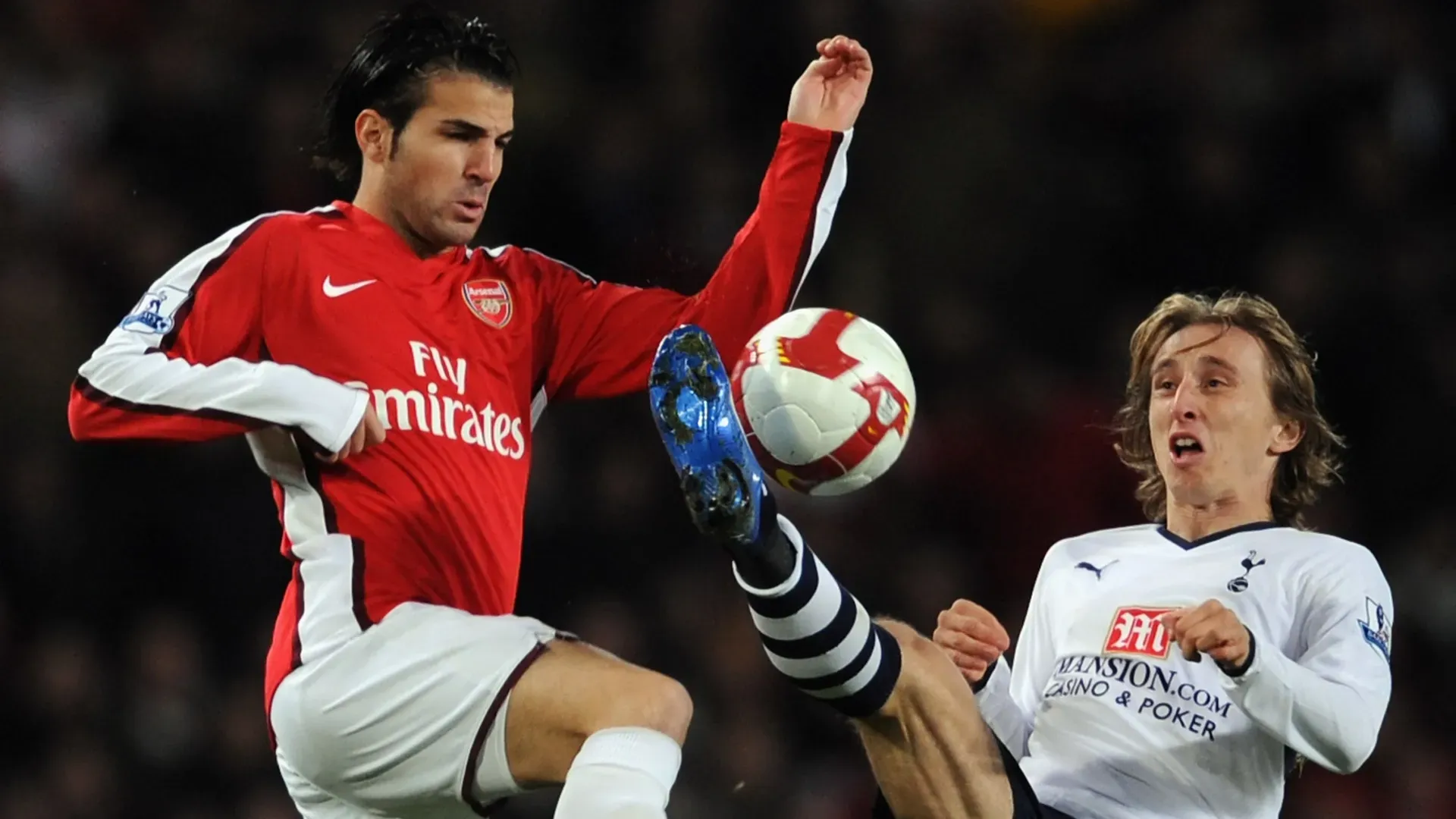 Luka Modric do Tottenham Hotspur em seu primeiro derby no norte de Londres.