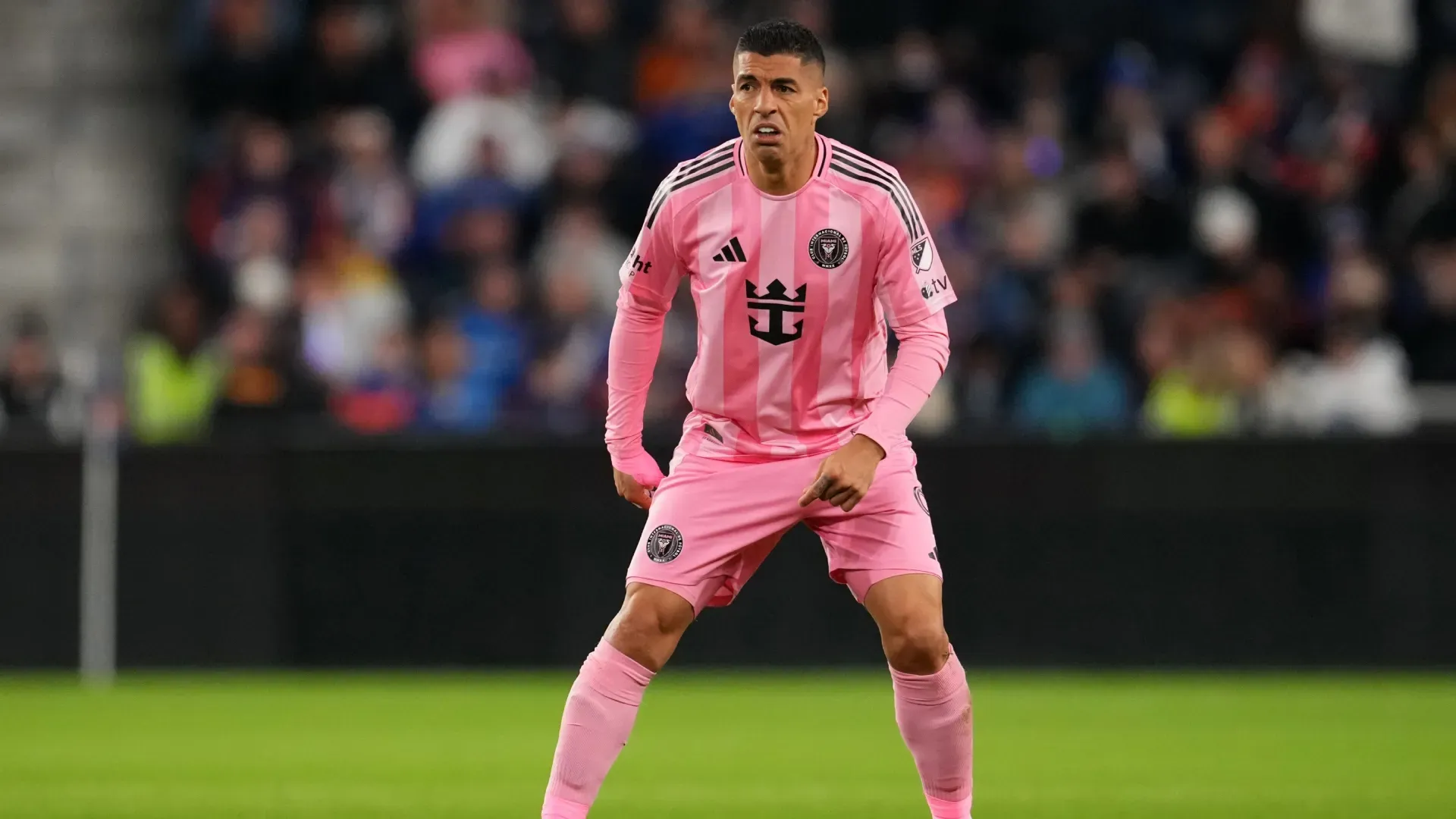 Luis Suárez # 9 do Inter Miami CF contra o FC Cincinnati.