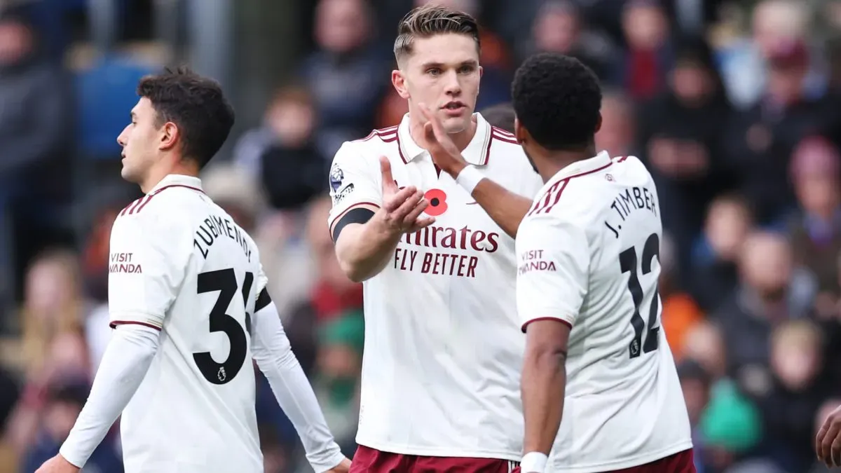 Jogadores do Arsenal comemorando