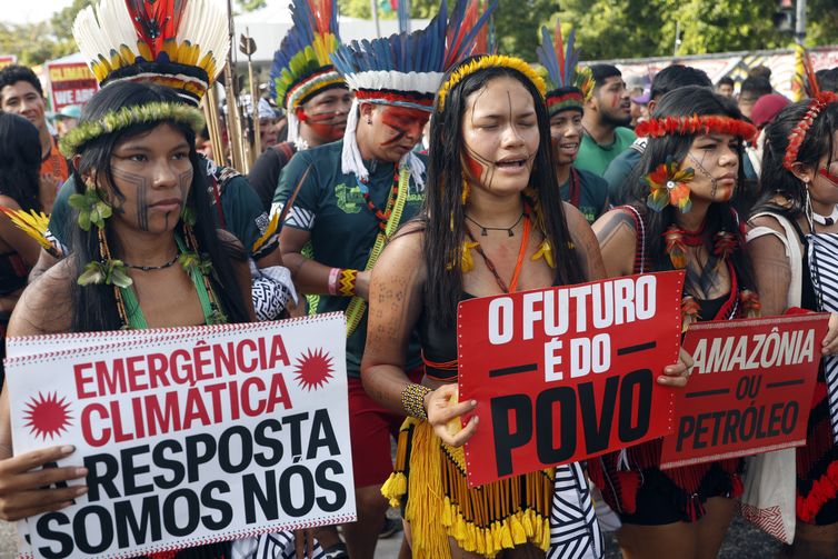 Belém (PA), 17/11/2025 - Marcha Global dos Povos Indígenas - A Resposta Somos Nós, evento paralelo à COP30. Foto: Bruno Peres/Agência Brasil