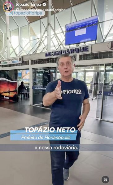 São Paulo (SP), 07/11/2025 – Prefeito de Florianópolis faz controle da entrada de pessoas na cidade.
Frame topaziofloripa/instagram