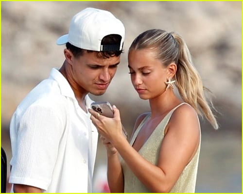 Lando Norris and Margarida Corceiro