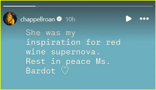 História do Instagram de Chappell Roan