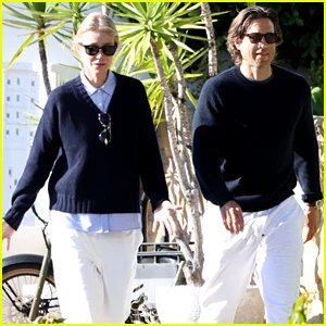 Gwyneth Paltrow e seu marido Brad Falchuk usam roupas combinando na caminhada de Santa Bárbara
