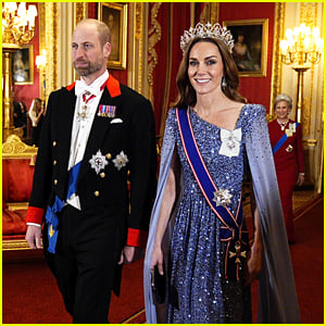 Kate Middleton usa sua maior tiara no banquete estatal alemão ao lado do príncipe William