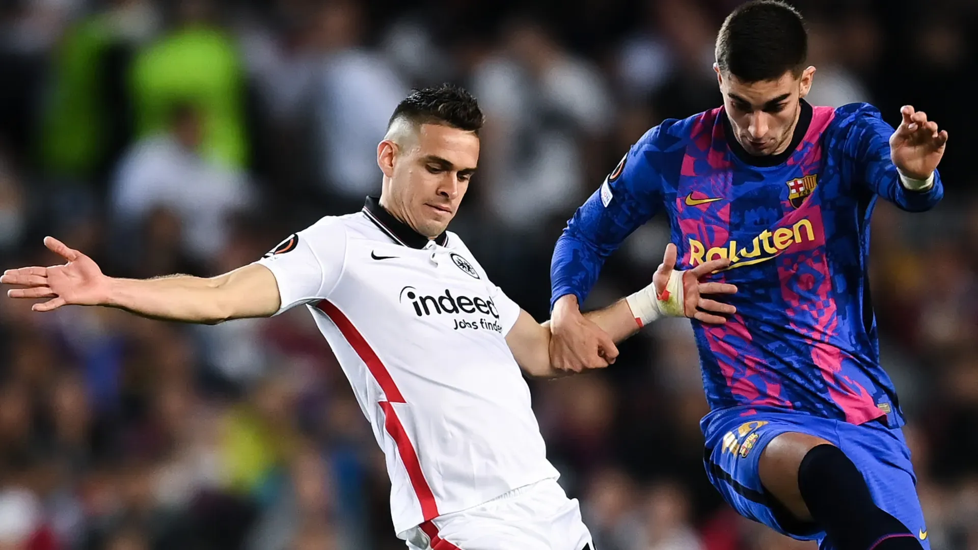 Barcelona's Ferran Torres vs Eintracht Frankfurt