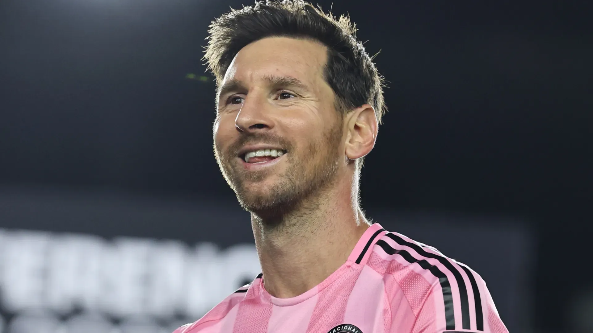 Lionel Messi, estrela do Inter Miami, sorrindo