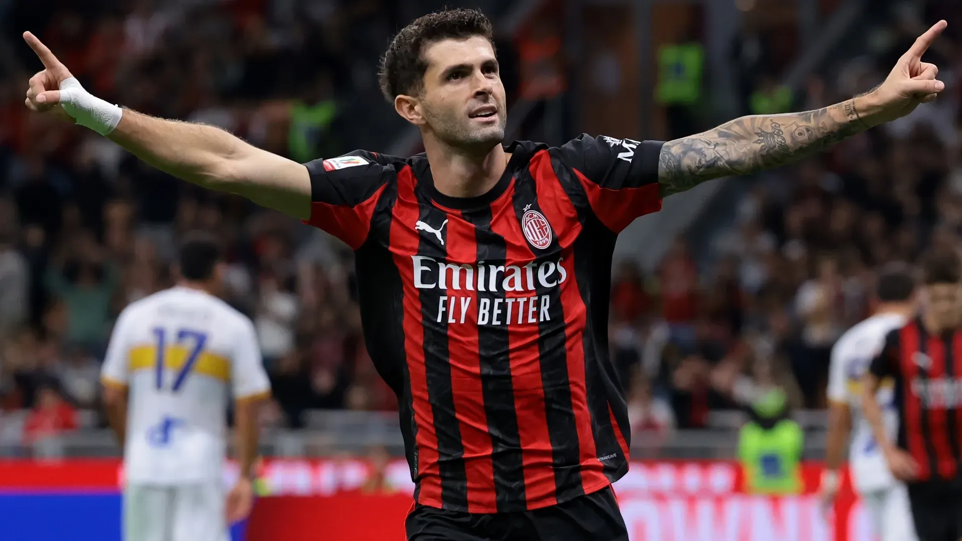 Christian Pulisic jogando pelo AC Milan