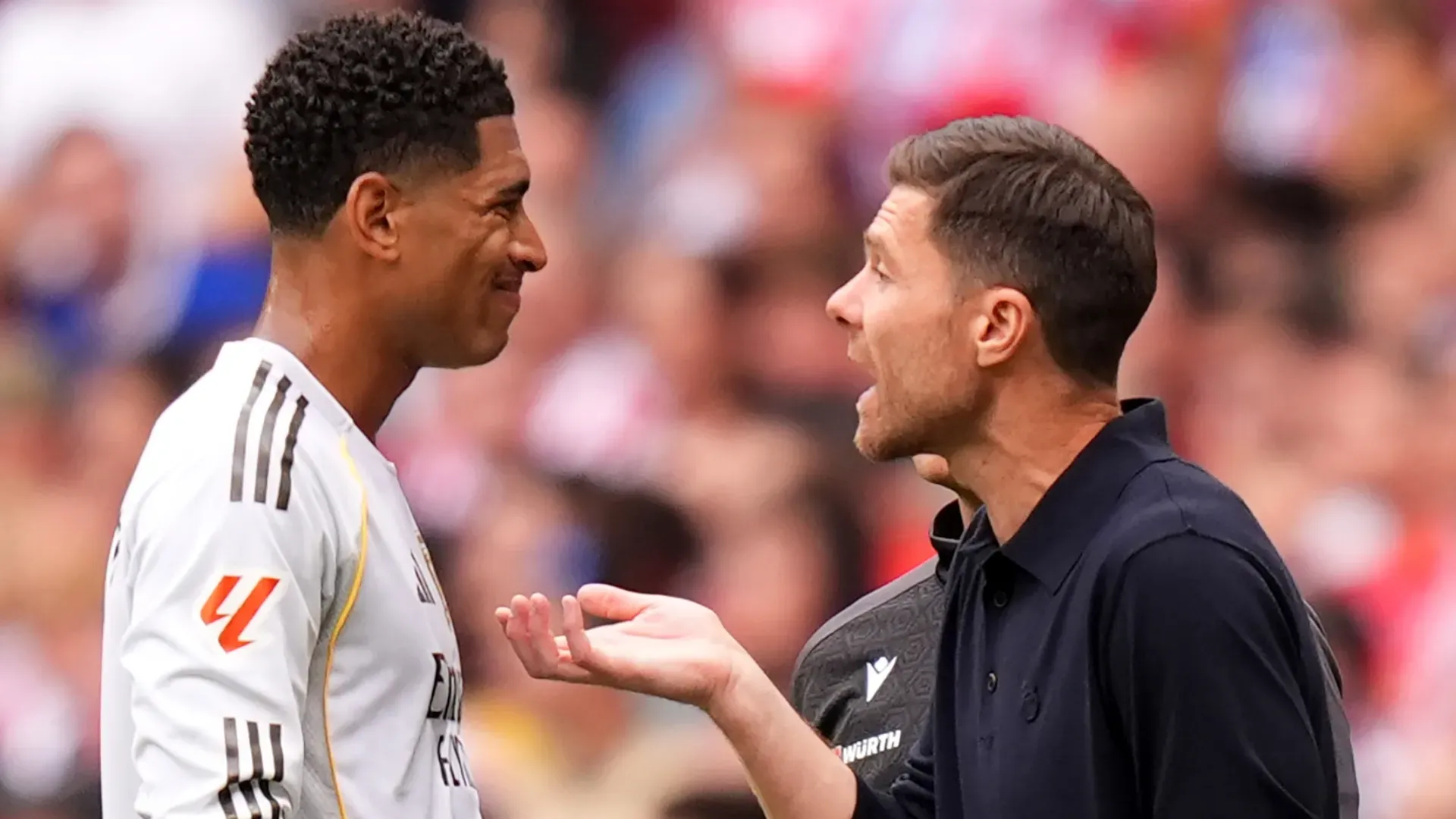 Jude Bellingham e Xabi Alonso, do Real Madrid