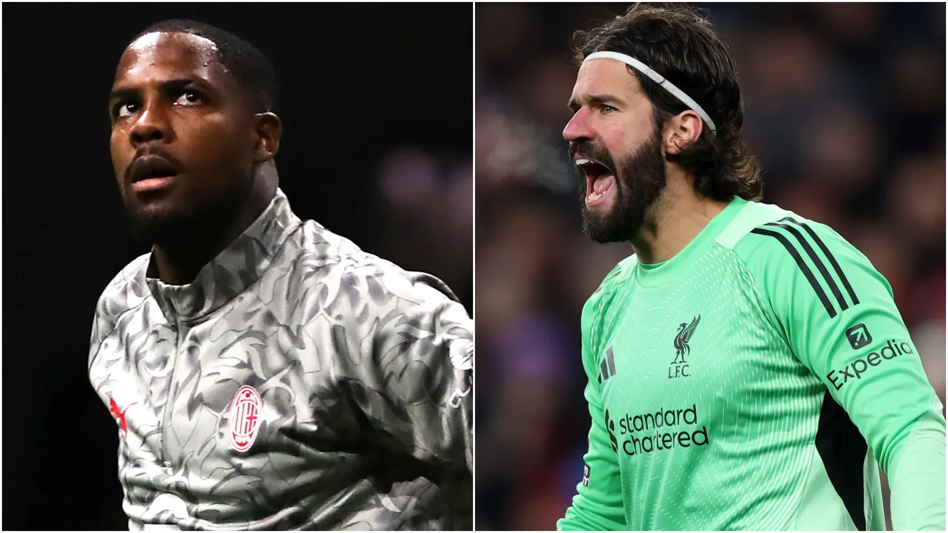 Mike Maignan, do AC Milan, e Alisson Becker, do Liverpool