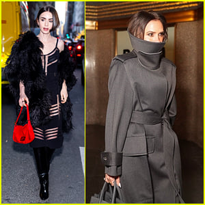 Victoria Beckham foge de Lily Collins em vídeo fofo dos bastidores de 'Fallon'!