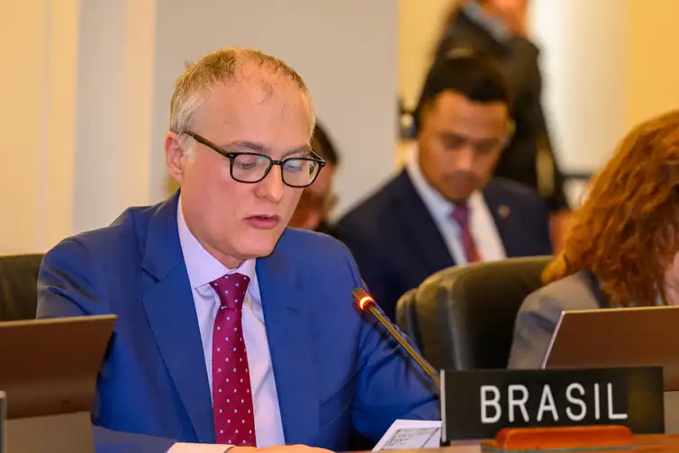 Washington (DC), 06/01/2026 - Embaixador Benoni Belli participa de reunião Especial do Conselho Permanente da OEA. Foto: Juan Manuel Herrera/OEA