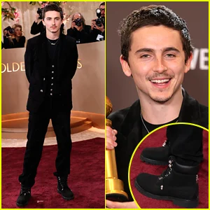 Como comprar as botas de Timothee Chalamet no Globo de Ouro de 2026 - Veja o visual!
