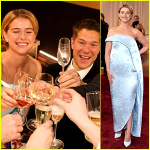 Jessie Buckley, de Hamnet, faz uma aparição rara com o marido no Globo de Ouro de 2026!