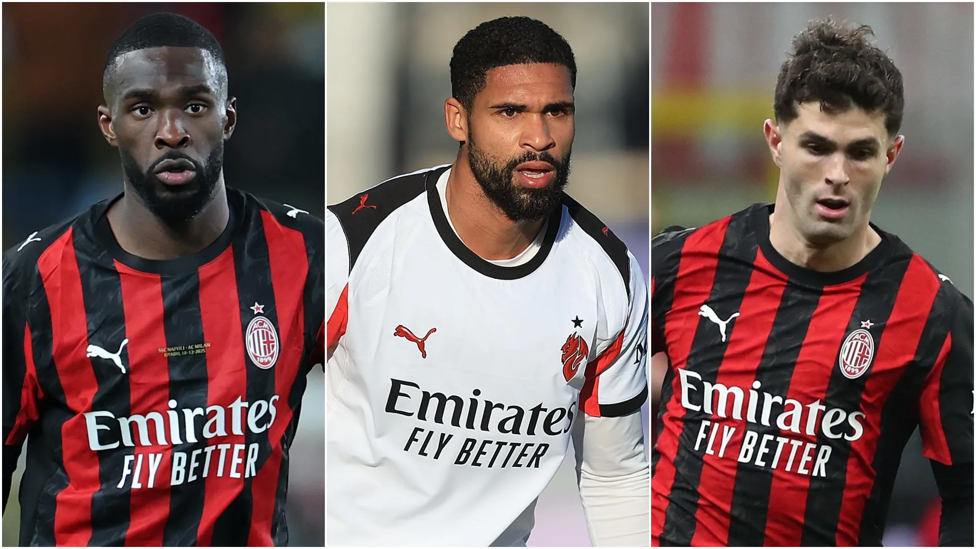 FIKAYO TOMORI, Ruben Loftus-cheek e Christian Polisic do Ac Milan