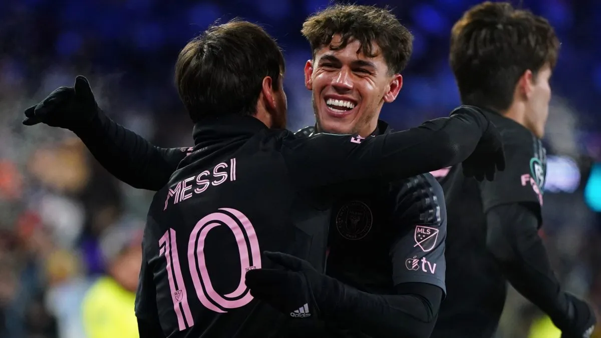 Lionel Messi e Noah Allen, do Inter Miami