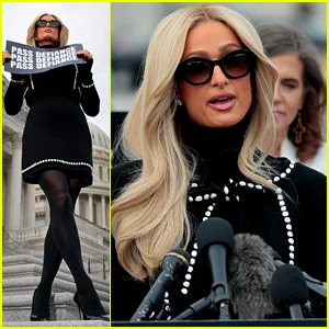 Paris Hilton fala no Captiol Hall para apoiar a lei DEFIANCE para impedir imagens deepfake explícitas geradas por IA