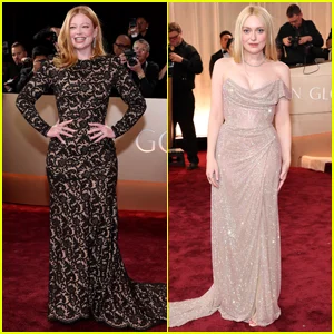 Sarah Snook e Dakota Fanning vão glamourosas para o Globo de Ouro de 2026