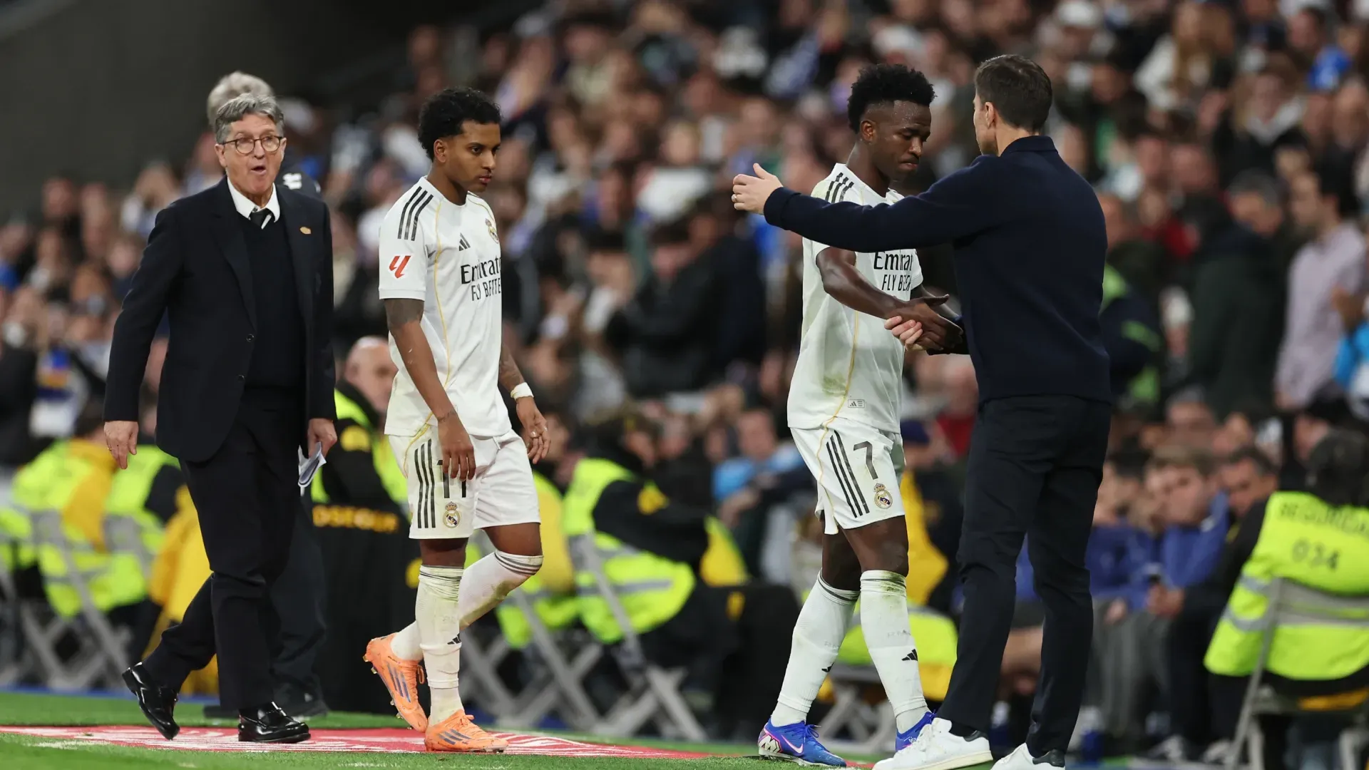 Vinicius Junior, do Real Madrid, foi substituído.