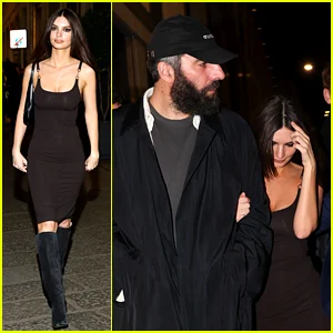 Emily Ratajkowski recebe apoio do namorado Romain Gavras no evento Milan Fashion Week