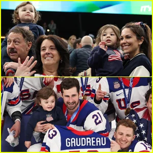 Esposa e filhos de Johnny Gaudreau torcem pela equipe de hóquei dos EUA nas Olimpíadas
