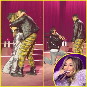 Hilary Duff ajuda fã com proposta na primeira noite de residência em Las Vegas (vídeo)