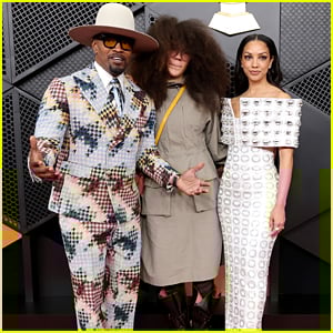 Jamie Foxx indicado ao Grammy comparece ao Grammy 2026 com as filhas Anelise Bishop e Corinne Foxx