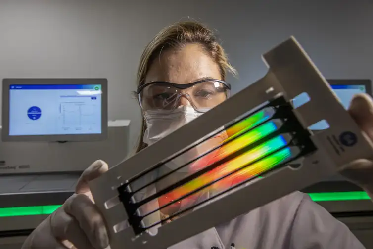 Brasília (DF),  27/02/2026 -  Dia Mundial das Doenças Raras -  Laboratório do projeto Genomas Raros, realizado em parceria do Einstein Hospital Israelita com o Ministério da Saúde
Foto: Egberto Nogueira/Ímãfotogaleria