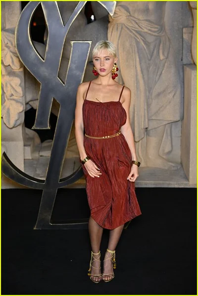 celebridades no desfile de moda de Saint Laurent