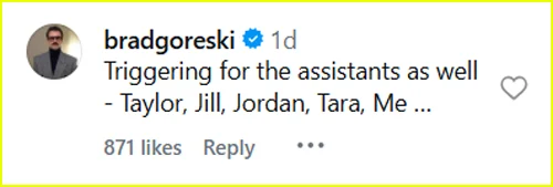 Comentário de Brad Goreski