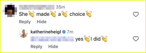 Comentários de Katherine Heigl