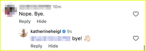 Comentários de Katherine Heigl