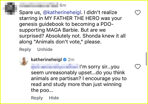Comentários de Katherine Heigl