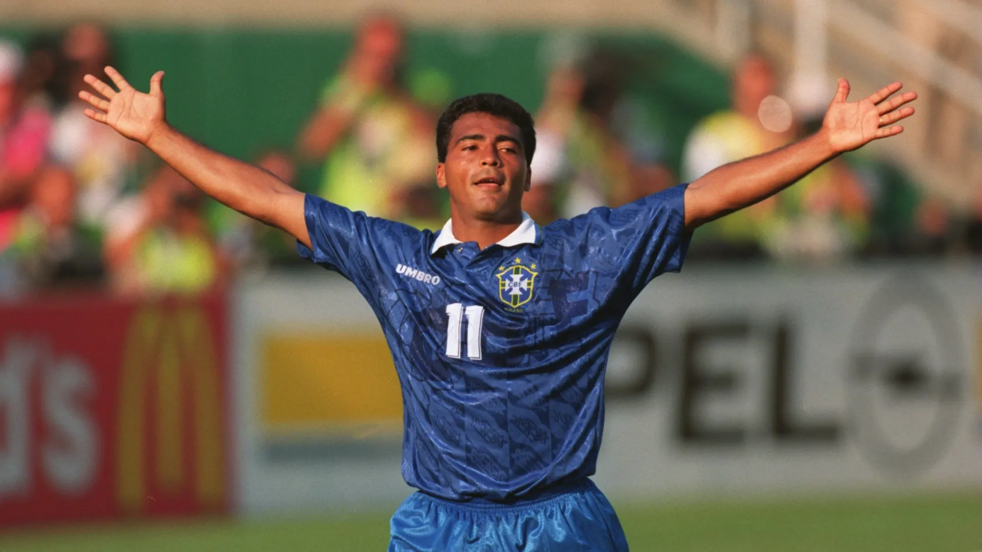 Romário do Brasil durante a Copa do Mundo de 1994.