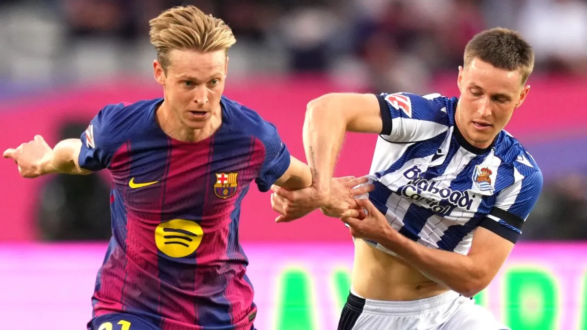 Frenkie De Jong, do Barcelona, ​​jogando uma partida da LaLiga